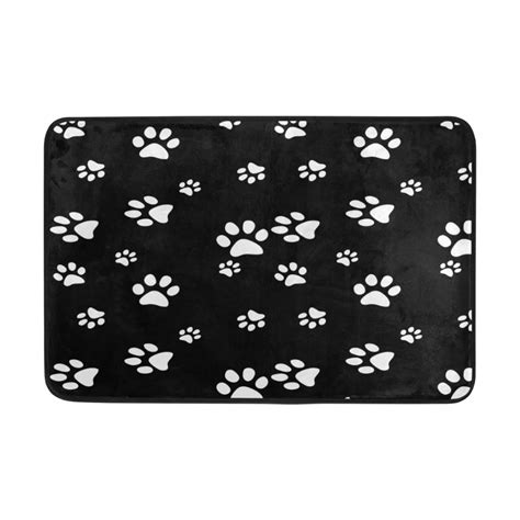 Personalized Dog Paw Prints Doormat Machine Washable Non slip Doormat Indoor Outdoor Floor Mat ...