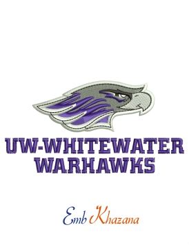 uw whitewater warhawks logo | Football team logos, American football team, Embroidery logo