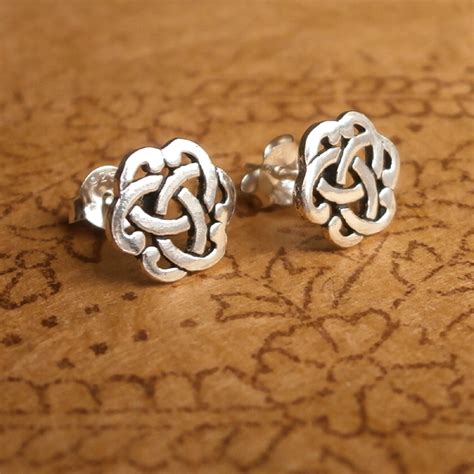 Celtic Knot Stud Earrings Sterling Silver | Silver Willow Jewellery