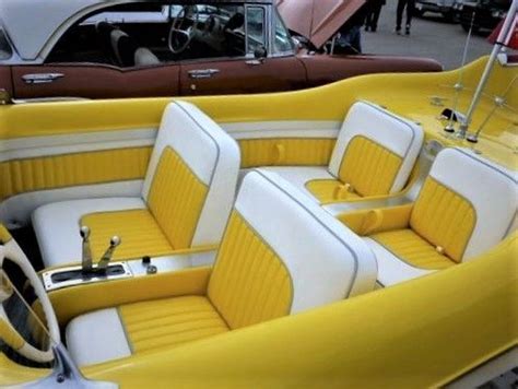 Vintage '58 Boat Interior #boatbuildingkits | Boat upholstery, Runabout boat, Boat interior