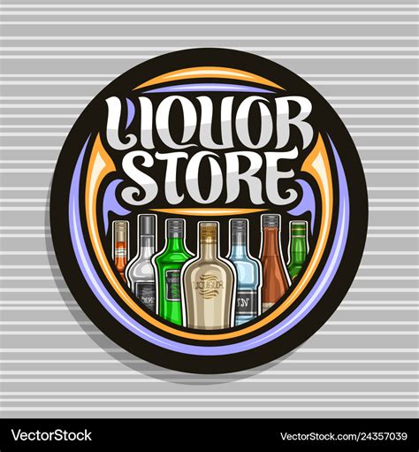 Logo for liquor store Royalty Free Vector Image