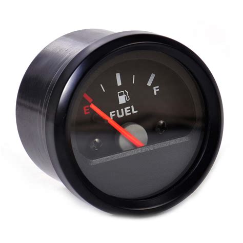 Buy Motorcycle 2"/52mm 12V Fuel Level Gauge Meter E-1/2-F Pointer Black ...