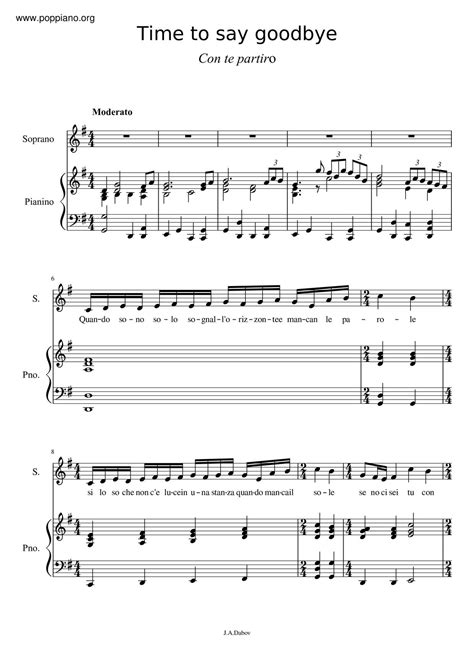 Andrea Bocelli-Con Te Partiro Sheet Music pdf, - Free Score Download ★