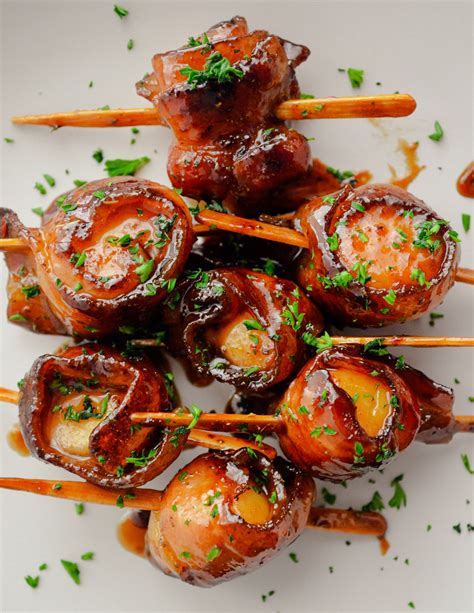 Brown Sugar Bacon Wrapped Scallops | Eat Well With Lex