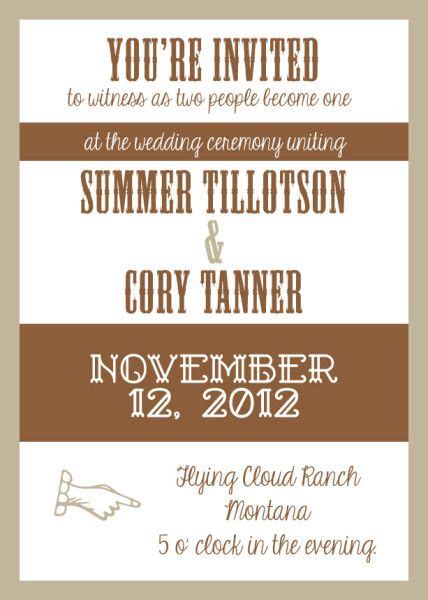 To the ranch #Wedding #WeddingInvitations #Invitations #Rustic #Country