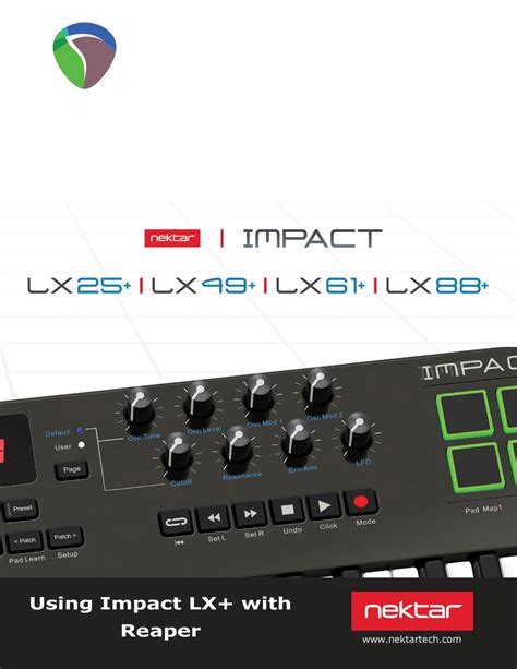 NEKTAR IMPACT LX25+ INSTALLATION AND SETUP Pdf Download | ManualsLib