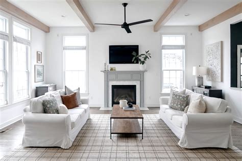 Living Room Refresh - Olive+Ford & Our Custom Ceiling Beams