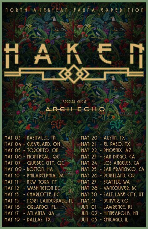 HAKEN announce North America Fauna Expedition tour dates for 2023 - The ...