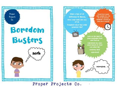 BOREDOM BUSTERS PACK - 12 activities | Teaching Resources