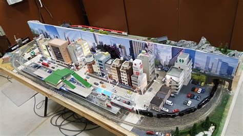 My N Scale Japanese Layout, City Side | Model trains, Model railroad, N scale