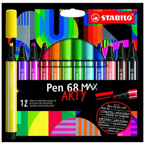 STABILO Pen 68 MAX Arty Fibre-tip Pens - Pack of 12 | Executive Pens Direct