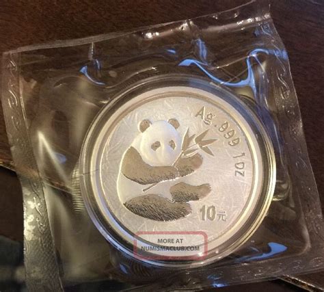 2000 China Silver Panda 1oz. 999 Fine Silver