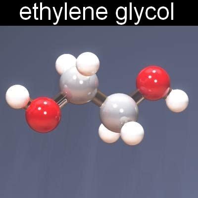 molecule ethylene glycol 3d model