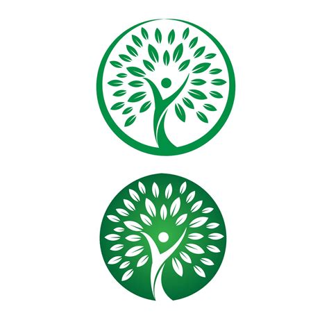 green circle people tree nature logo template 10384051 Vector Art at Vecteezy