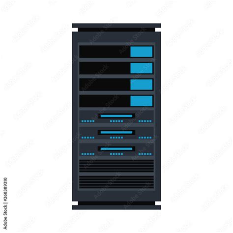 Vector server rack icon database storage design Stock Vector | Adobe Stock