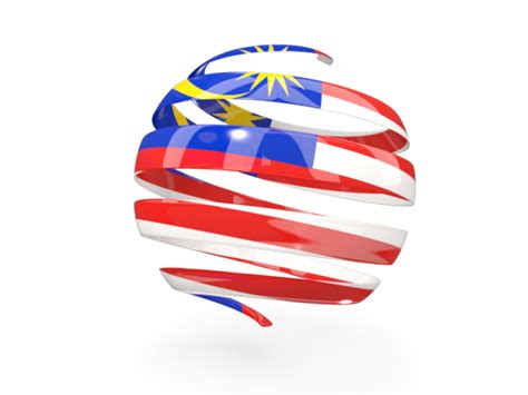 Round 3d icon. Illustration of flag of Malaysia