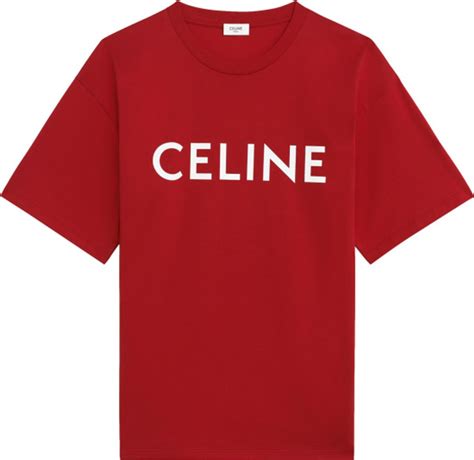 Celine Red & White Logo T-Shirt | WHAT’S ON THE STAR?