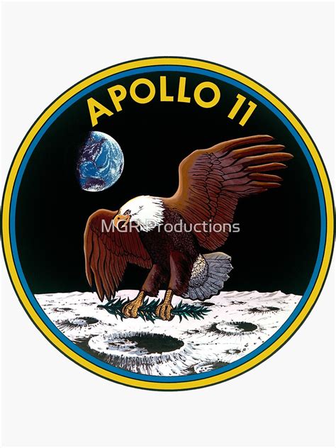 "Apollo 11 Mission Logo" Sticker for Sale by Quatrosales | Redbubble