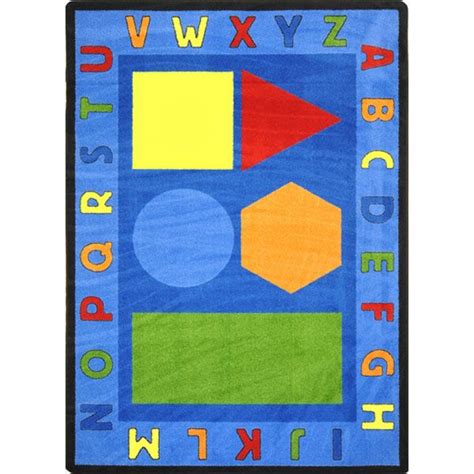 Alphabet Shapes Classroom Rug - Rectangle - 5' 4"W x 7' 8"L | Classroom rug, Classroom carpets ...