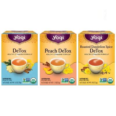 Yogi Tea - Herbal Detox Tea Variety Pack Sampler - 48 Ct, 3 Pack : Target