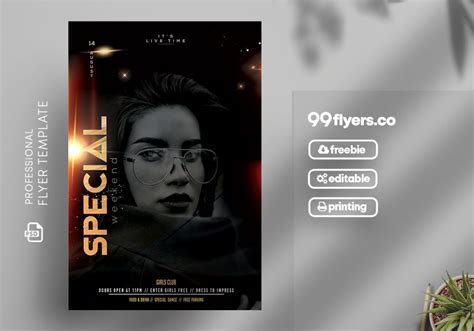 Special Weekend Free PSD Flyer Template - Free PSD templates
