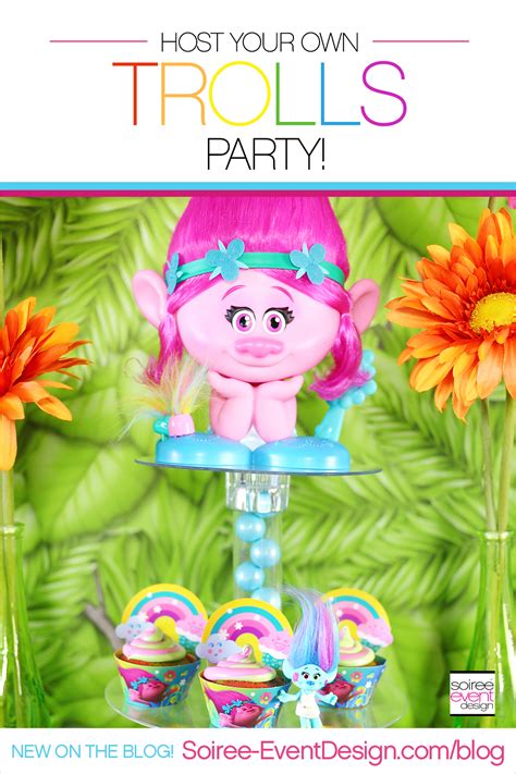 TREND ALERT - Host a Trolls Party with these Trolls Party Ideas! - Soiree Event Design