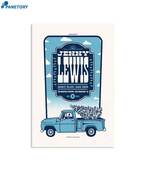 Jenny Lewis Tour San Francisco Warfield Dec 5 2023 Poster 2024