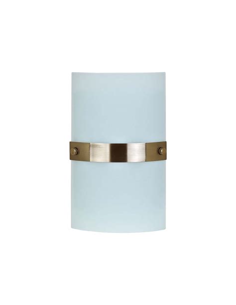 Aluminium & Glass Wall Twin Light | Antique Brass or Satin Nickel