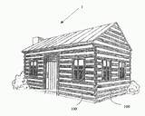 Log Cabin Coloring Page Clipart Image  Home sketch template