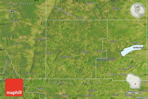 Satellite Map of Marquette County