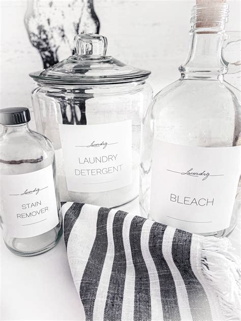 Preprinted Laundry Jar and Soap Bottle Labels/custom Laundry - Etsy ...