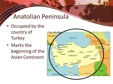 Anatolian Peninsula On World Map