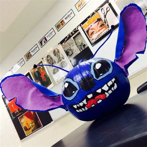 Stitch Painted Pumpkin by MoonRhea on DeviantArt