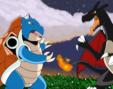 Charizard vs Blastoise by UrbanNightmare on DeviantArt