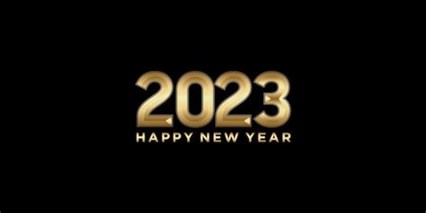 Premium Vector | New year 2023 logo design in gold color