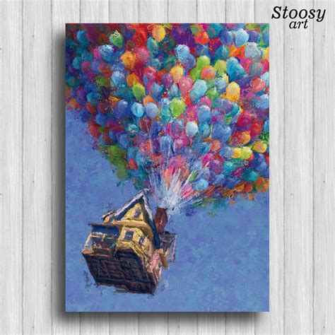 up print balloon house up movie poster pixar up house by Stoosyart on Etsy https://www.etsy.com ...