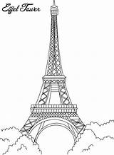 Eiffel Tower Coloring Pages For Kids Drawing  sketch template