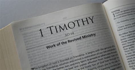 1 Timothy - Bible Book Chapters and Summary - New International Version