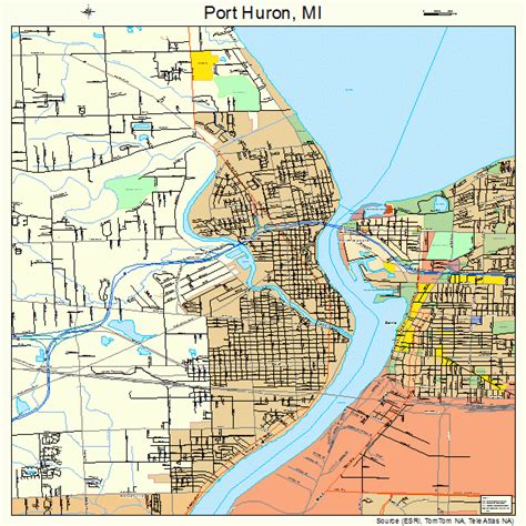 Michigan Map Port Huron - Alvina Margalit