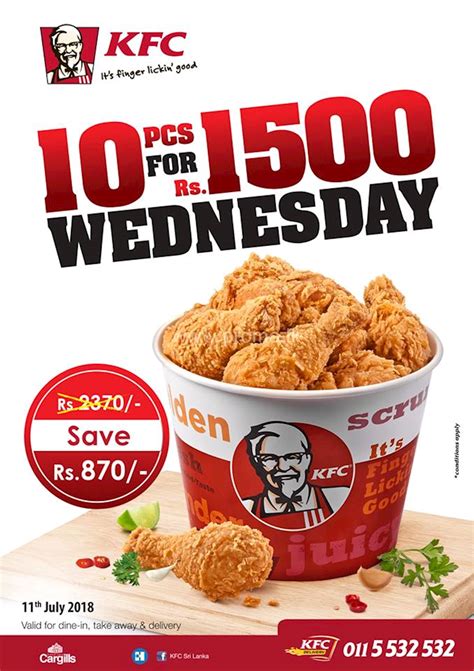 Grab your 10 PCs Chicken Bucket for just Rs.1500/- from KFC