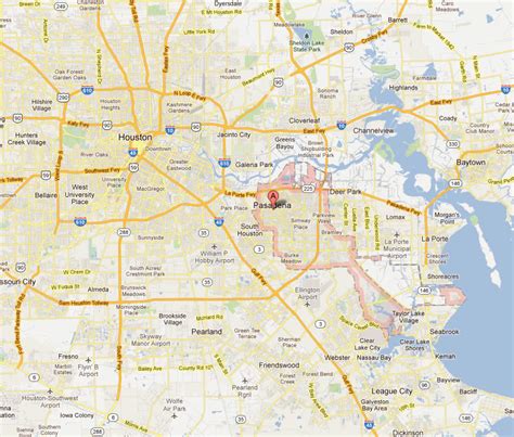 Pasadena, Texas Map