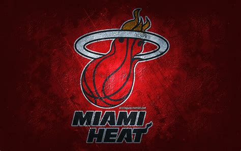 Miami Heat, American basketball team, red stone background, Miami Heat logo, HD wallpaper | Peakpx