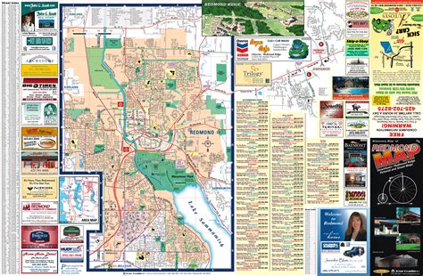 Redmond Area tourist map - redmond washington • mappery