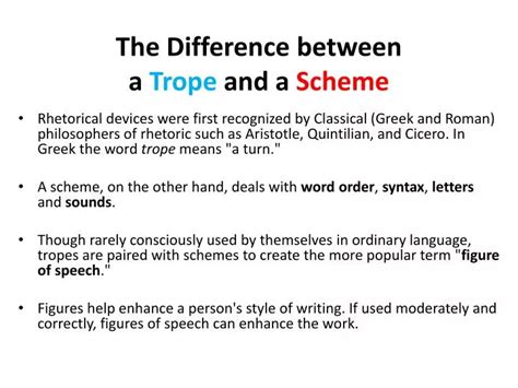 PPT - The Difference between a Trope and a Scheme PowerPoint ...