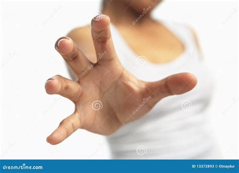 Woman Hand Trying To Reach Out Stock Image - Image of help, white: 13372893