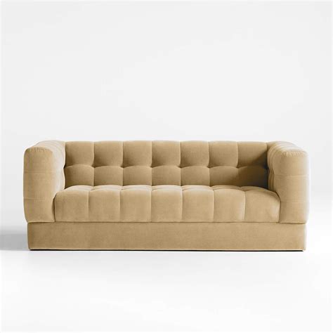 Chiltern Velvet Tufted Sofa 78" + Reviews | Crate & Barrel