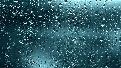 Raindrops On Window With View Of Overcast Sky. Stock Footage Video ...