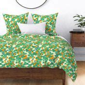 Malachite Floral Fabric | Spoonflower