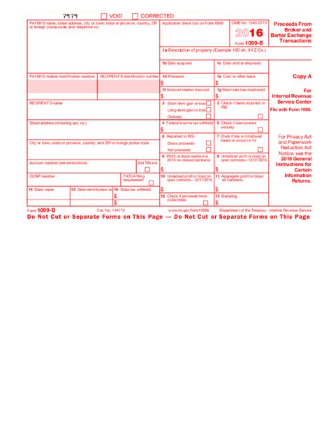 2016 Form IRS 1099-B Fill Online, Printable, Fillable, Blank - pdfFiller