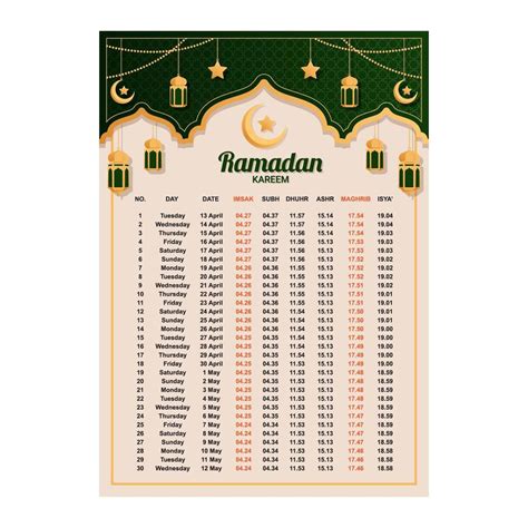 Ramadan 2025 Time Calendar - Bianca Maryjo